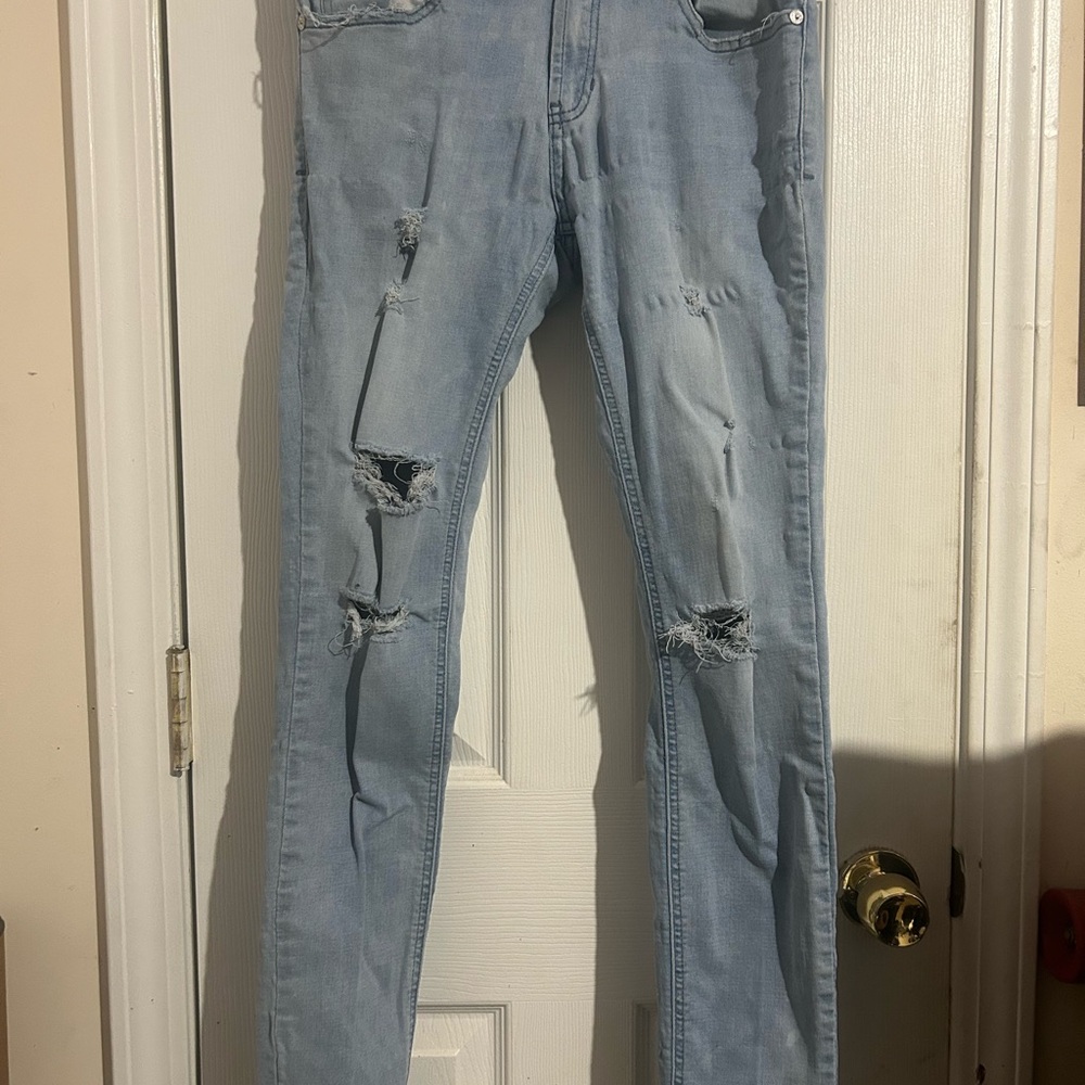 PacSun Mens Distressed Skinny Jeans